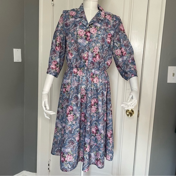 Vintage Floral Dress - Picture 1 of 14